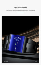 POEDAGAR 857 Men's Rectangular Stainless Steel Quartz Watch