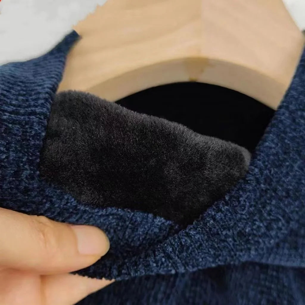 Men's Wool Blend Pullover Sweater – Warm O-Neck Knit Jumper