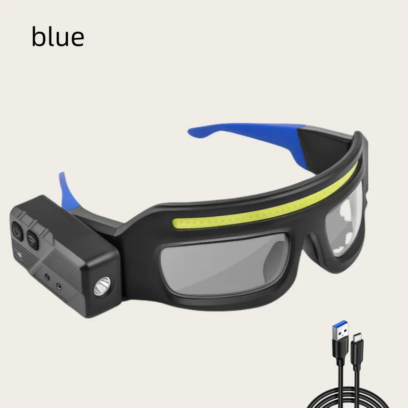 Glasses LED Headlamp – 5 Modes, Motion Sensor & Type-C Charging