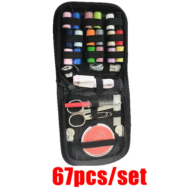 Sewing Kit Complete Set with Threads Needles Scissors Tape Measure Buttons and More