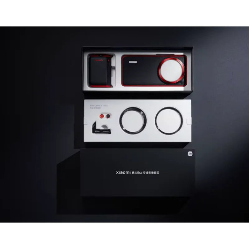 Xiaomi 15 Ultra phone packaging on a dark background