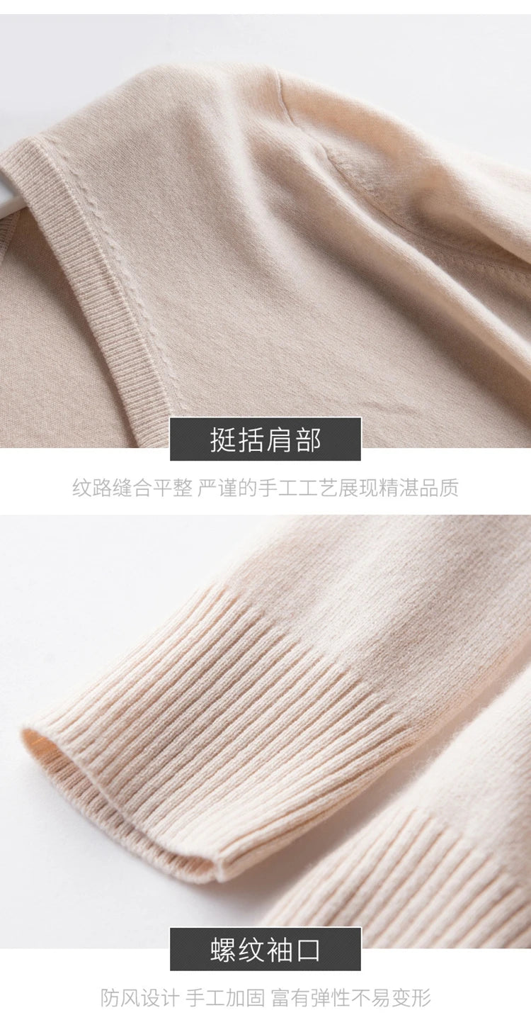 Men's Classic Cashmere Cotton Pullover Sweater – V-Neck & O-Neck