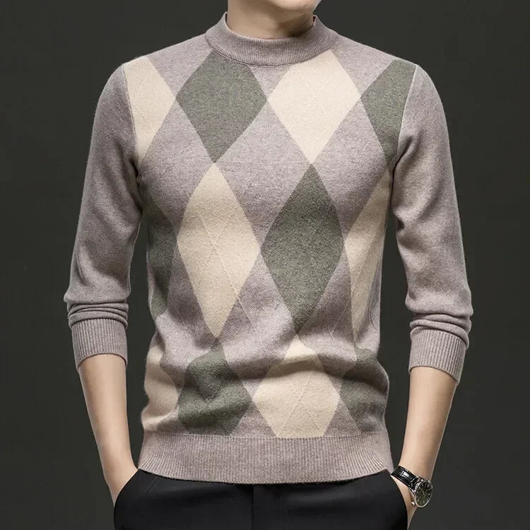New High Quality Men's  Fashion Business Casual Knitted Sweater