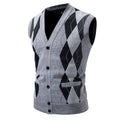 Men's Knitted Wool Vest Cardigan