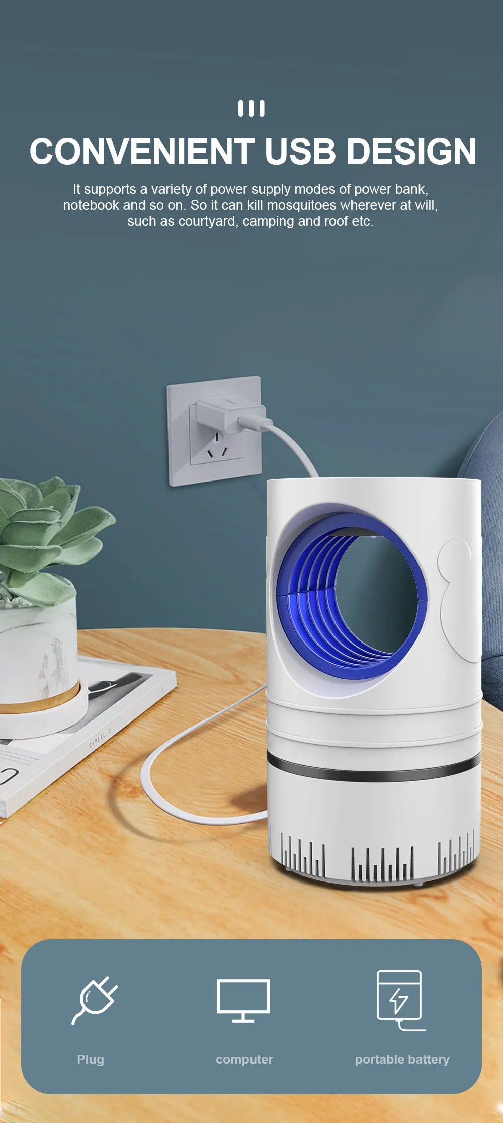 1 Piece Electric Fly Bug Mosquito Insect Killer