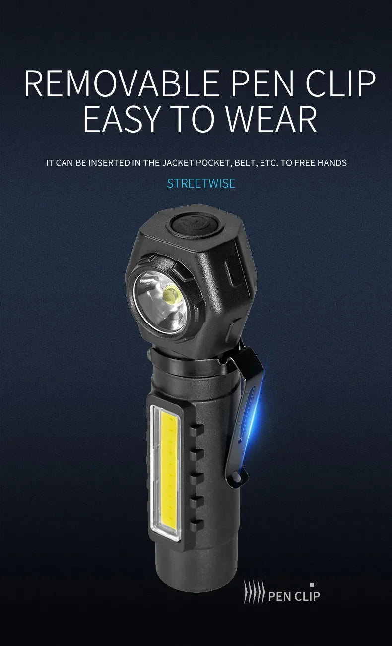 ESMARTER KXK212 Rechargeable LED Headlamp & Dual-Purpose Flashlight