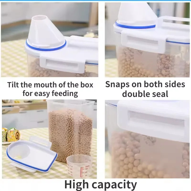 Airtight Pet Food Storage Bucket – 1.5KG & 2KG | Dog & Cat Grain Container