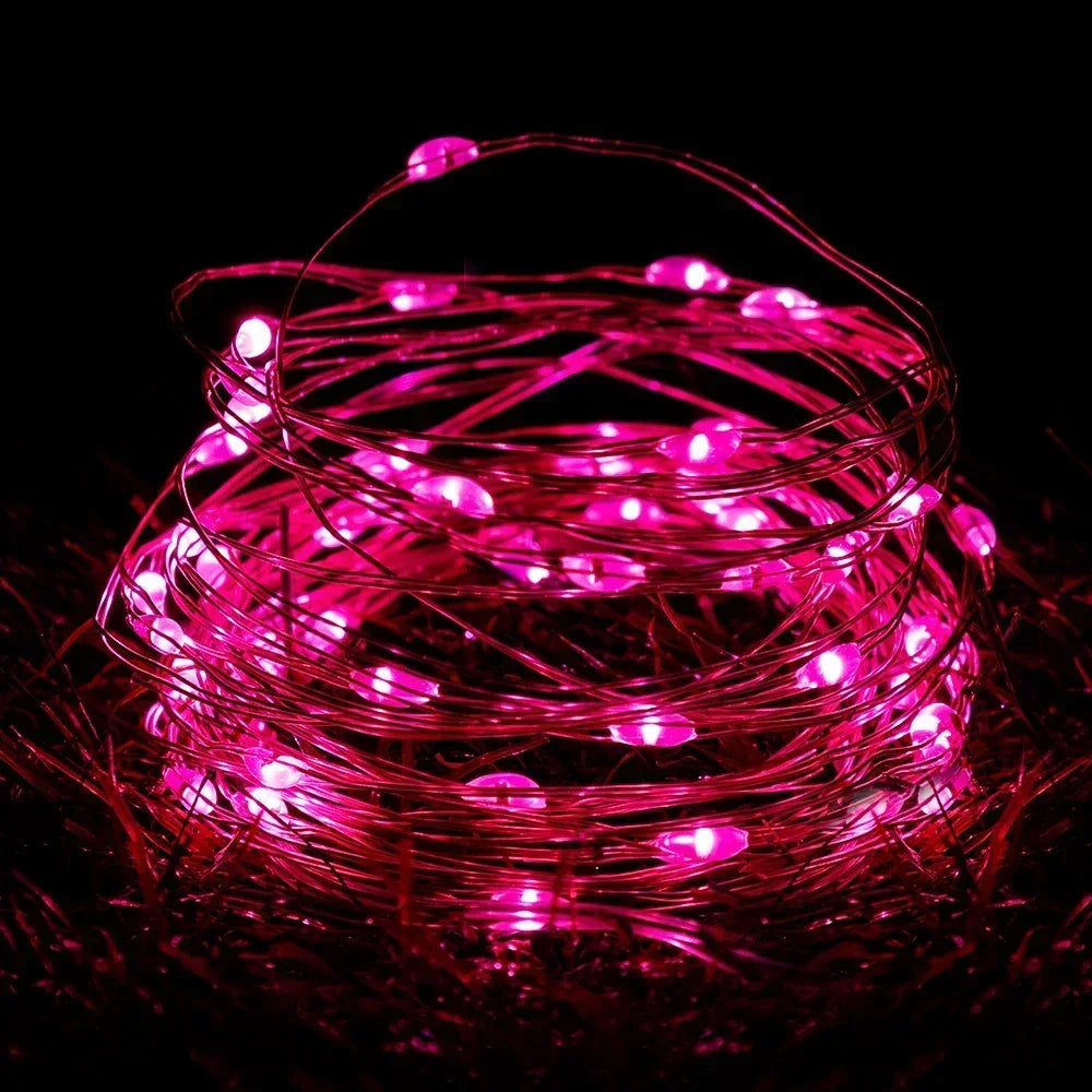 LED Fairy Lights Battery Operated | Waterproof Silver Wire Firefly Starry Lights