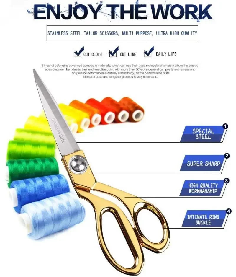 Professional Stainless Steel  Vintage Tailor Scissors