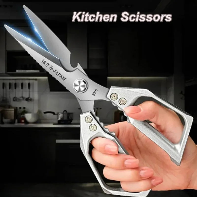 Multifunctional Kitchen Scissors – Stainless Steel Food & Bone Scissors