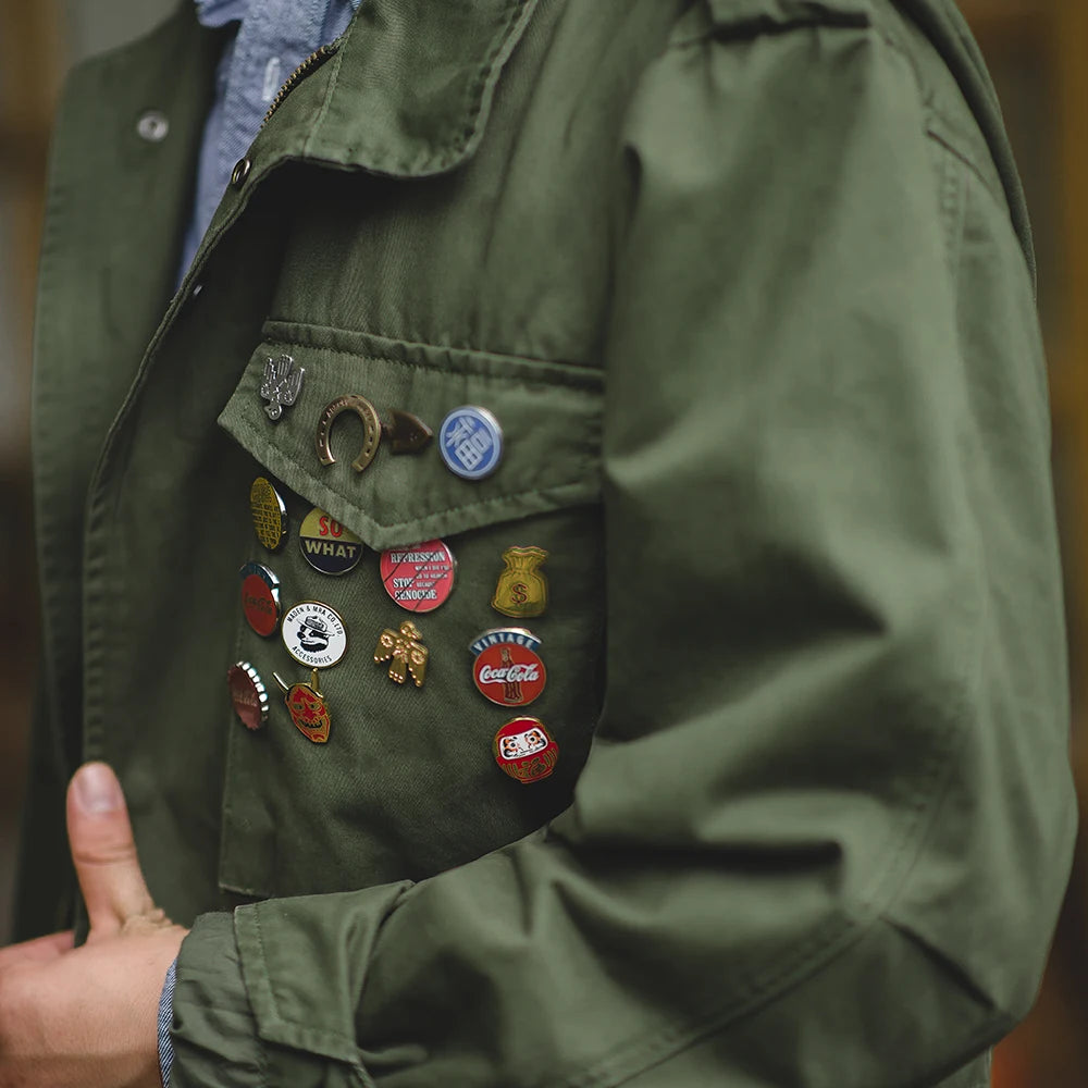 Retro M65 Jacket for Men – Green Outdoor Windbreaker