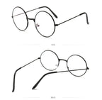 Retro Round Blue Light Blocking Glasses – Silver, Black & Gold