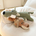 Animal Plush Squeaky Dog Toy – Bite-Resistant Lion, Wolf & Elephant | Small & Medium Dogs