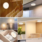 Wireless Motion Sensor Night Light – USB Rechargeable LED Puck Light