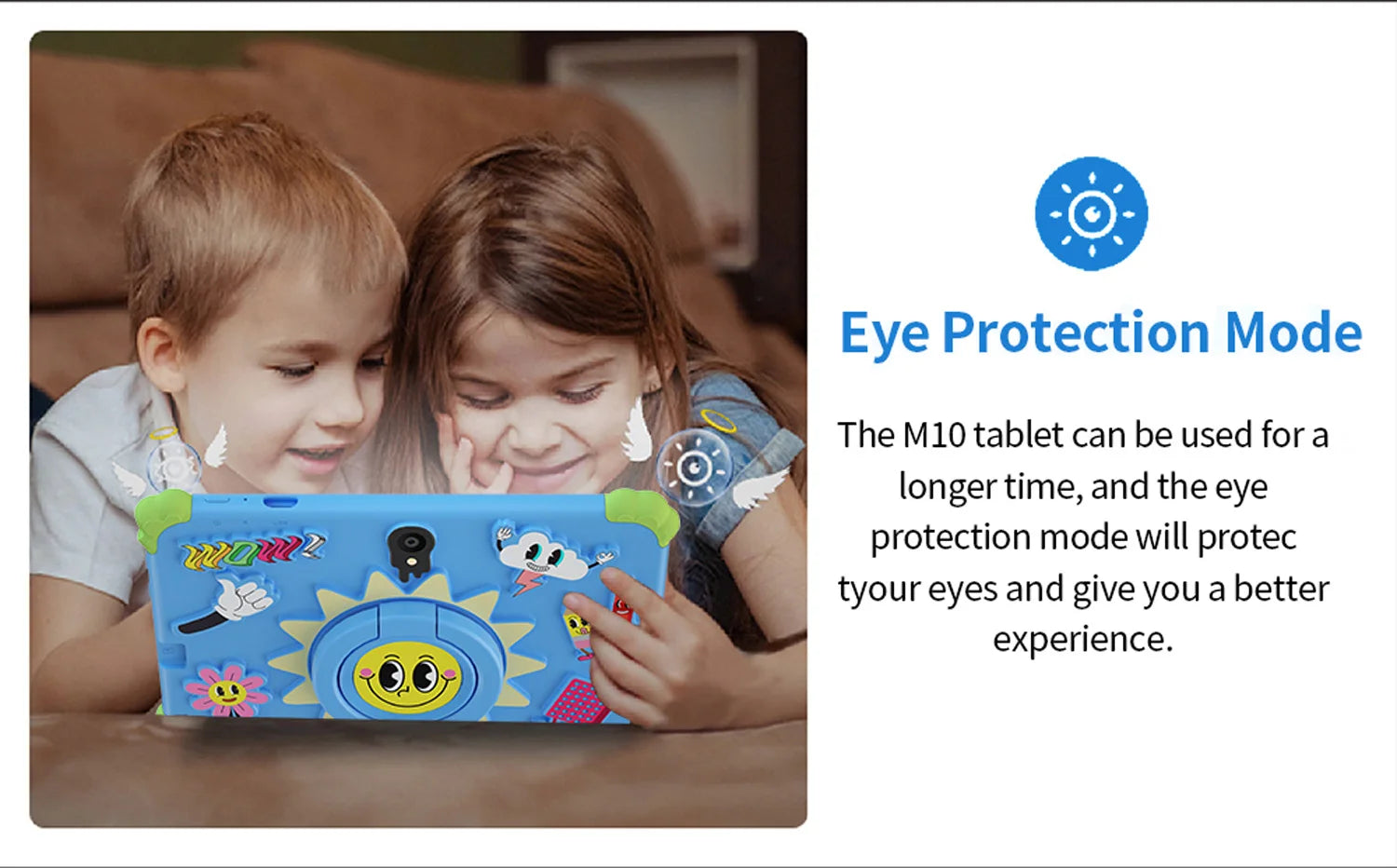 BDF 7-Inch Kids Android 13 Tablet — 4GB RAM, 64GB Storage, Dual Camera, WiFi & Bluetooth | Pink & Blue