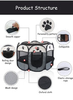 Pet carrier with features highlighted on a white background