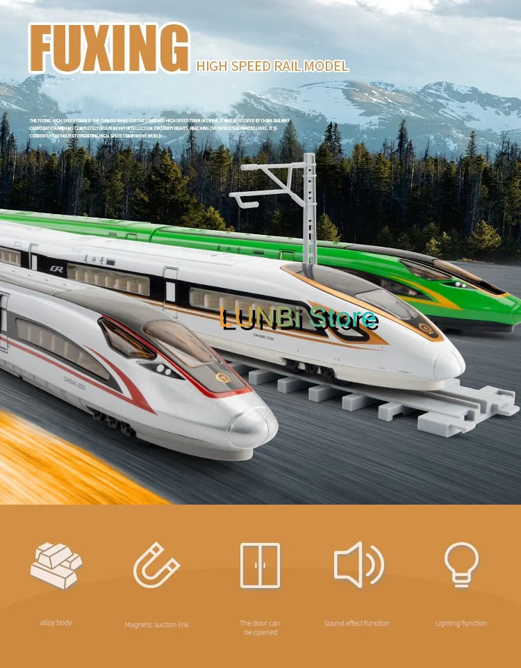 1:87 High Speed Train Die-Cast Model with Lights & Sound