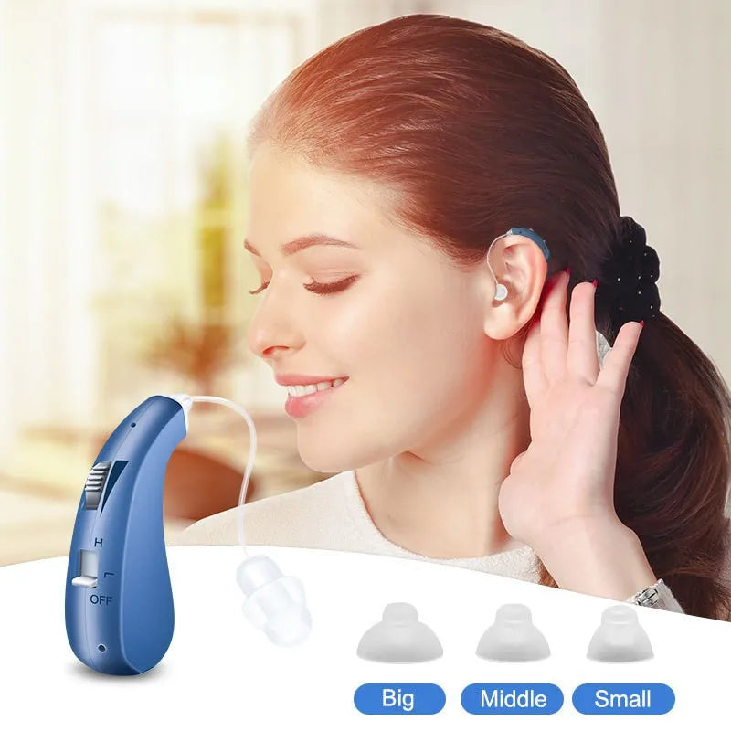 Hearing Aid Headphones for the Elderly – Single-Ear Sound Amplifier with Volume Control