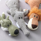 Animal Plush Squeaky Dog Toy – Bite-Resistant Lion, Wolf & Elephant | Small & Medium Dogs