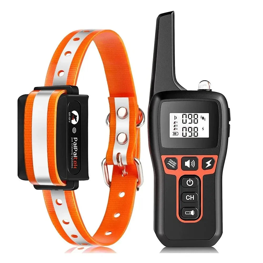 1000M Rechargeable Dog Training Collar – Waterproof Remote Shock Collar with Beep, Vibration & Auto Bark Mode