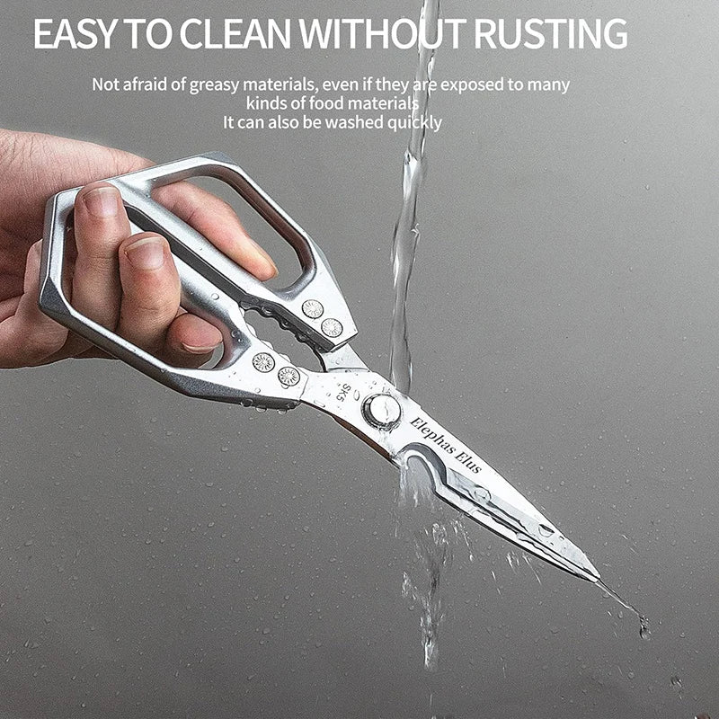 Multifunctional Kitchen Scissors – Stainless Steel Food & Bone Scissors