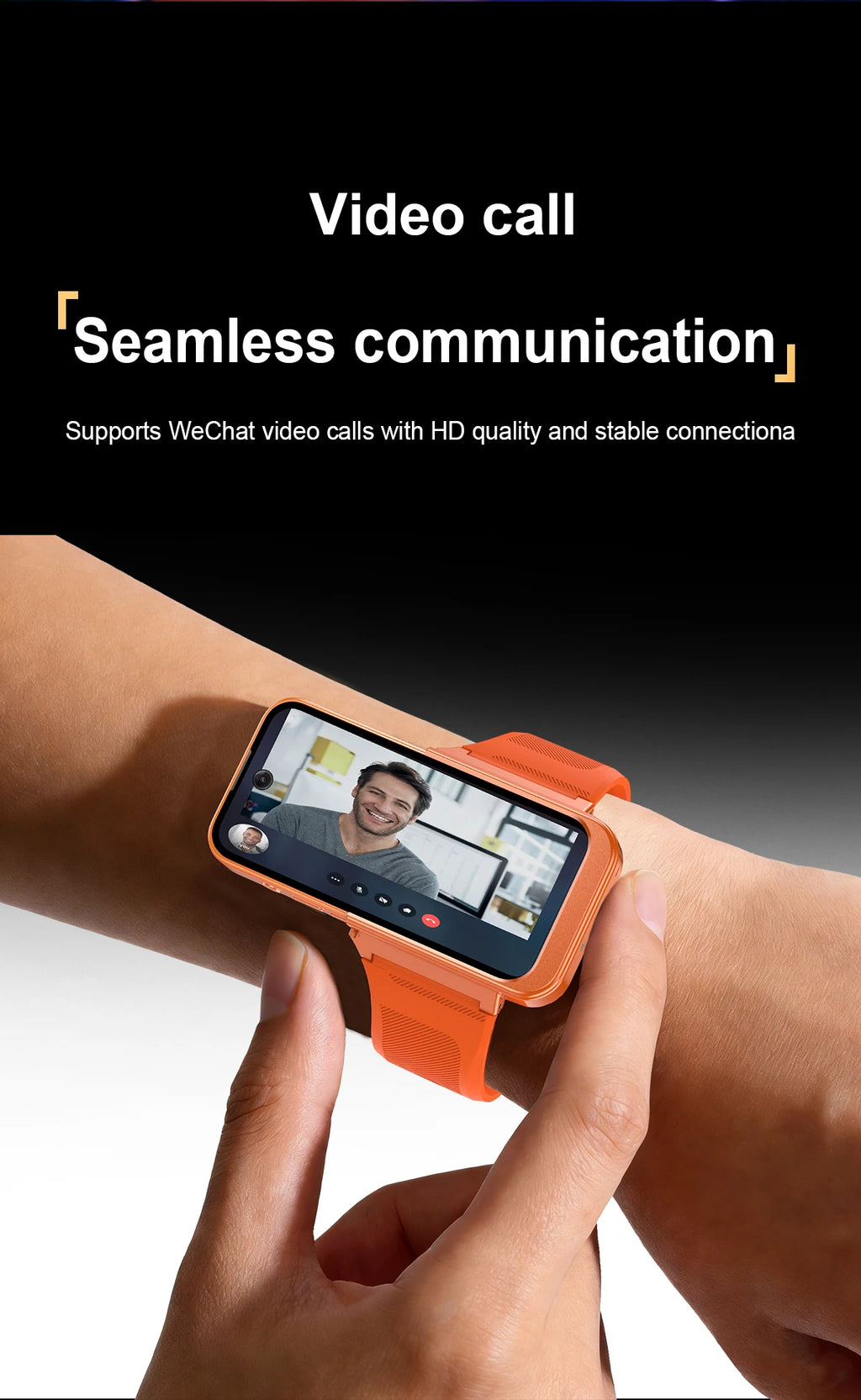 PGD 4G Smart Watch Phone – GPS, Dual SIM, 8MP Camera, Android 12, 64GB