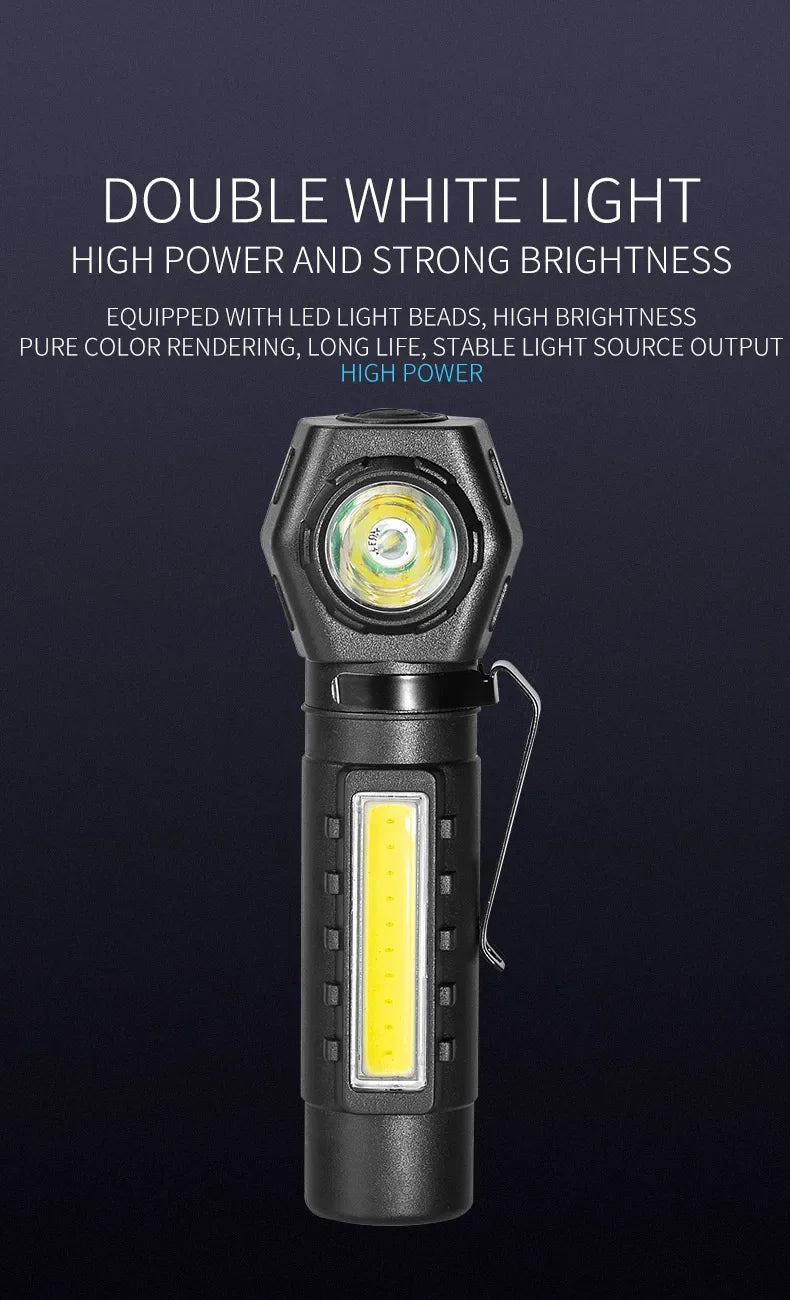 ESMARTER KXK212 Rechargeable LED Headlamp & Dual-Purpose Flashlight