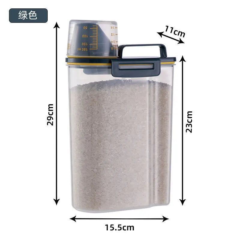 Airtight Pet Food Storage Bucket – 1.5KG & 2KG | Dog & Cat Grain Container