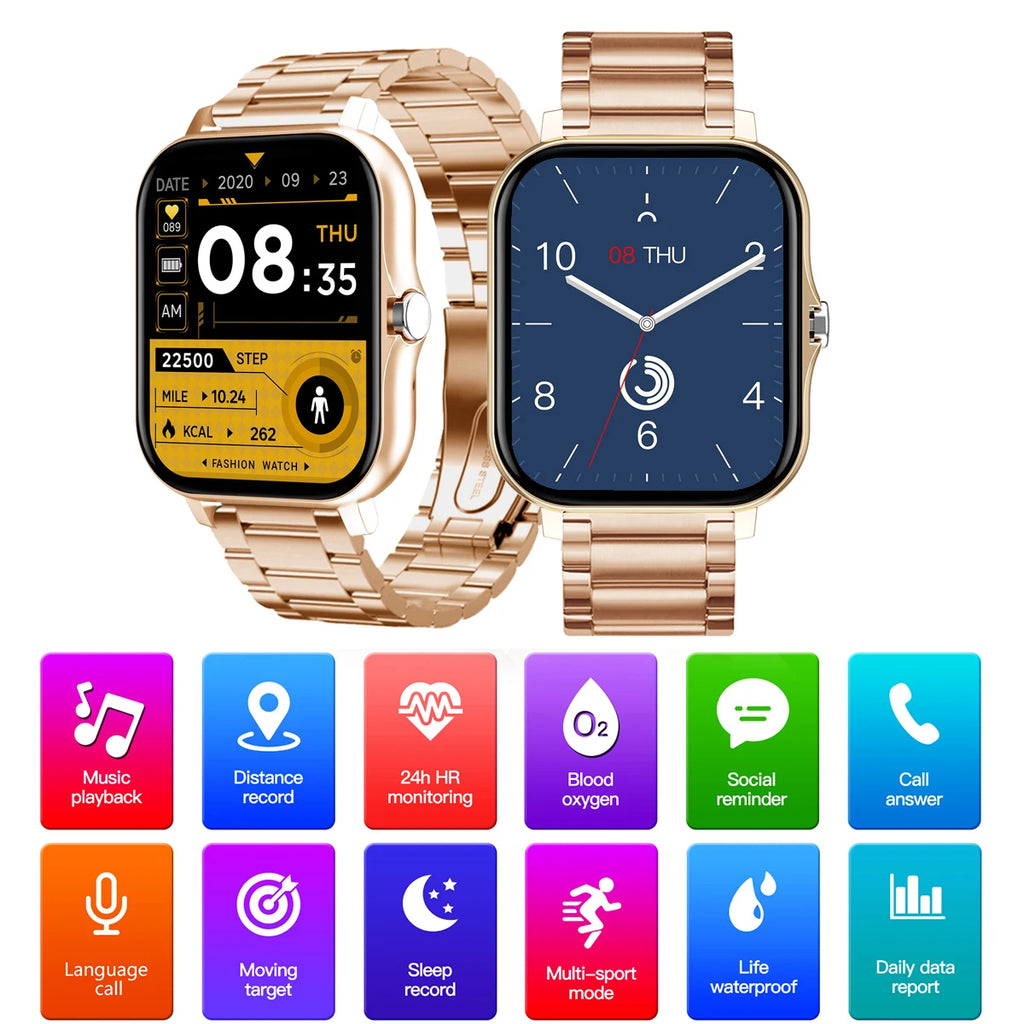 You can have a digital clock face or the normal hands clock face