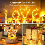 LED Fairy Lights Battery Operated | Waterproof Silver Wire Firefly Starry Lights