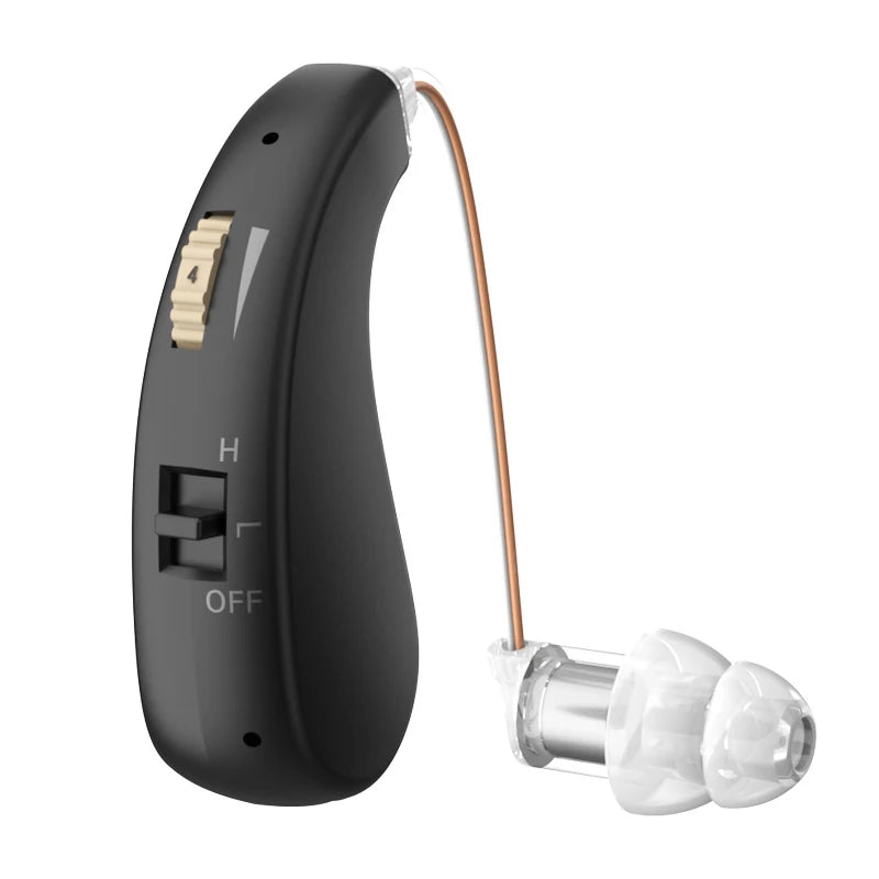 RIKYA Hearing Aid Earphones – Sound Amplifying Ear Hook Headphones for Elderly with Hearing Loss & Tinnitus