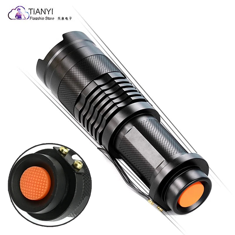 Activefire SK-68 Mini LED Tactical Flashlight – Zoomable, Waterproof, 300 Lumens