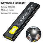 550 Lumen EDC Flashlight – 5 Modes, Clip, Magnetic Base & USB-C Charging