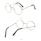 Retro Round Blue Light Blocking Glasses – Silver, Black & Gold