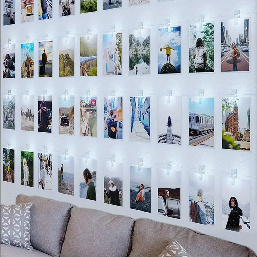 LED Fairy Lights with Photo Clips | USB or Battery Powered | White & Warm White