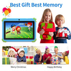 BDF 7-Inch Kids Android 13 Tablet — 4GB RAM, 64GB Storage, Dual Camera, WiFi & Bluetooth | Pink & Blue