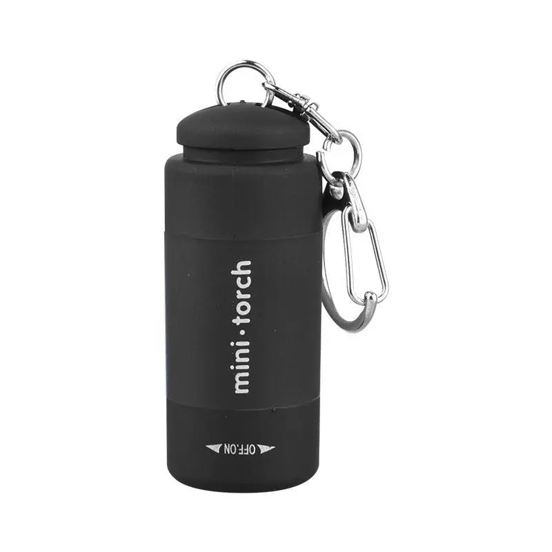 LED Micro Pocket Keychain Flashlight – USB Rechargeable & Waterproof | Black, Yellow, Red-