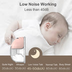 Low noise n working to avoid waking children while using this breast pump