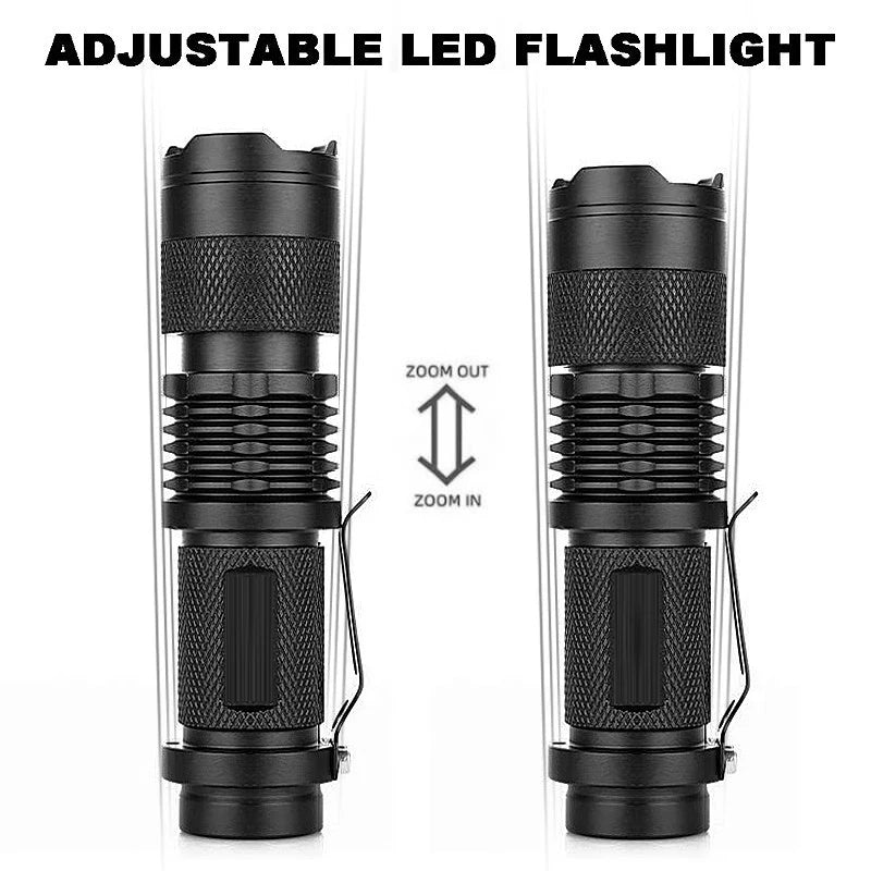 Activefire SK-68 Mini LED Tactical Flashlight – Zoomable, Waterproof, 300 Lumens