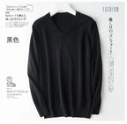 Men's Classic Cashmere Cotton Pullover Sweater – V-Neck & O-Neck