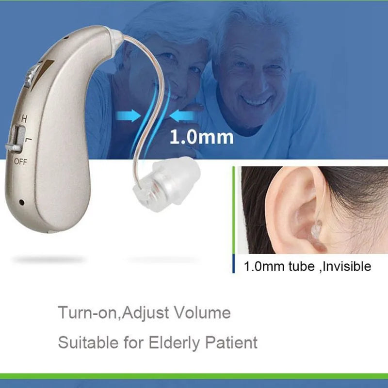 Hearing Aid Headphones for the Elderly – Single-Ear Sound Amplifier with Volume Control