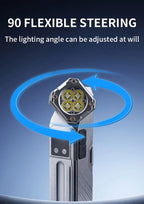 GUIG KH-T130 Multifunctional Rechargeable LED Torch – Digital Display, RGB Side Light, USB-C