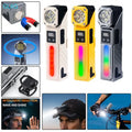 GUIG KH-T130 Multifunctional Rechargeable LED Torch – Digital Display, RGB Side Light, USB-C