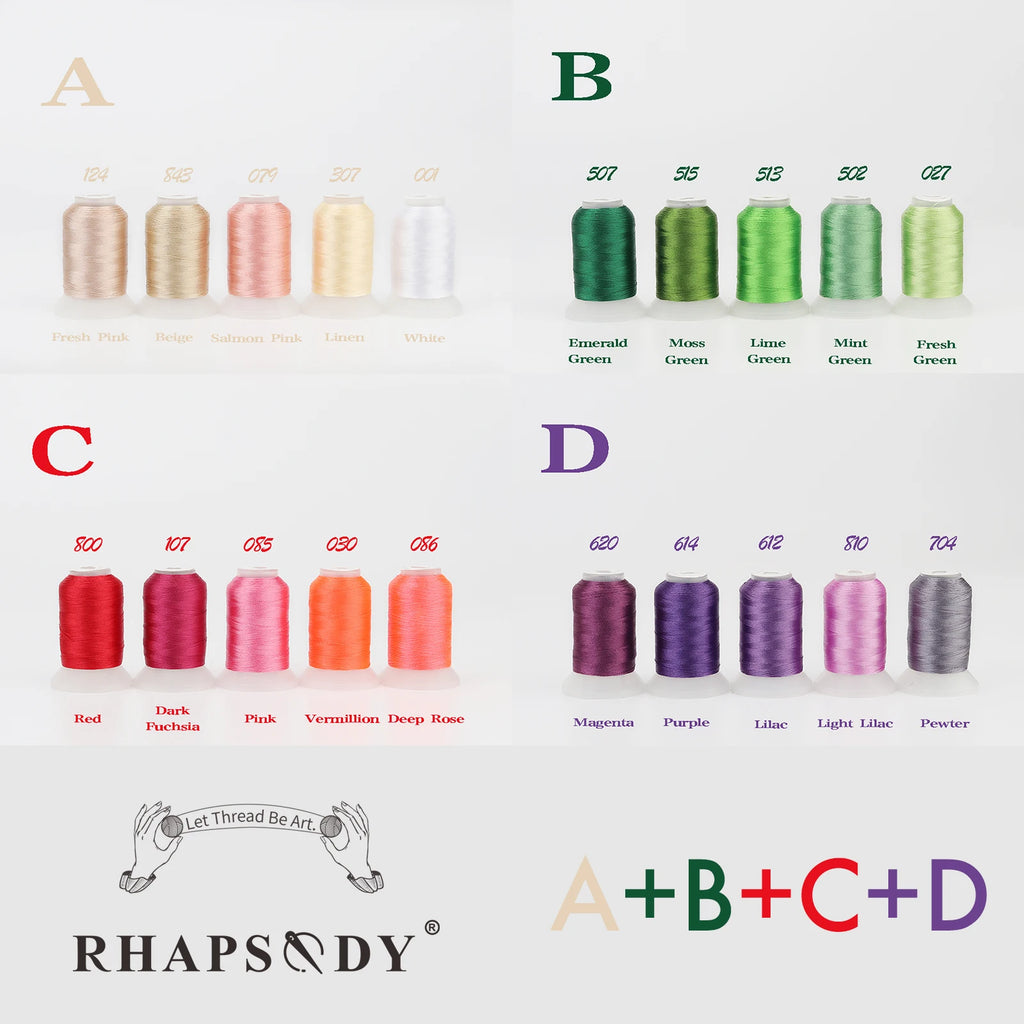 40WT Polyester Embroidery Thread Filament Threads