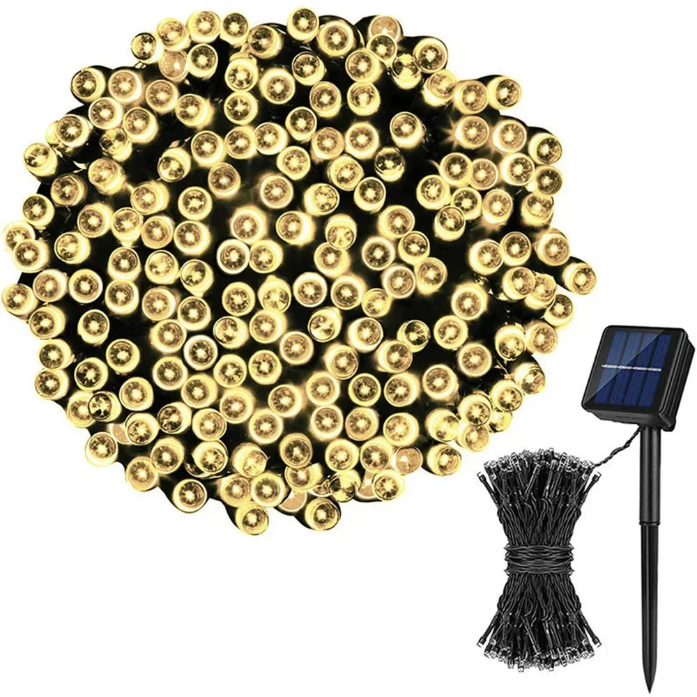 Solar Fairy String Lights – 8 Modes, Waterproof & Outdoor Ready