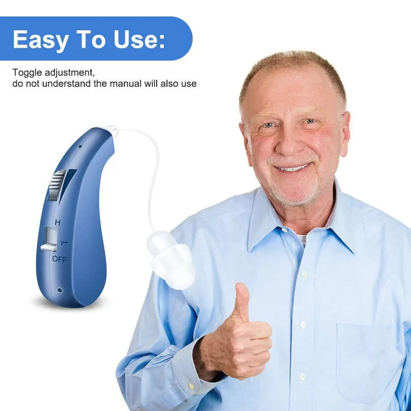 Hearing Aid Headphones for the Elderly – Single-Ear Sound Amplifier with Volume Control