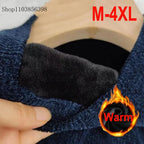 Men's Wool Blend Pullover Sweater – Warm O-Neck Knit Jumper