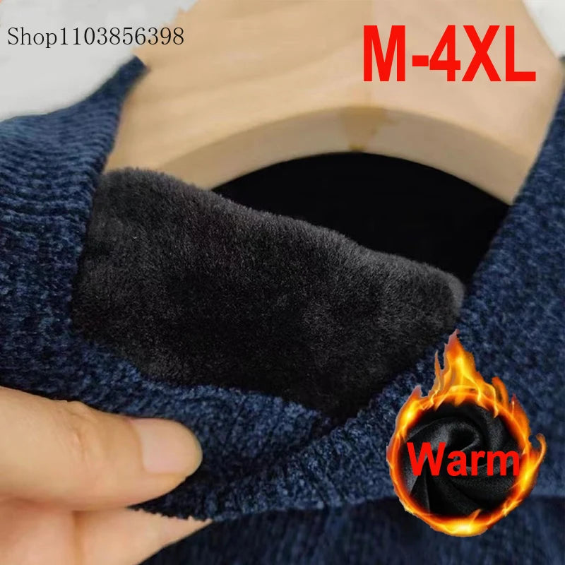 Men's Wool Blend Pullover Sweater – Warm O-Neck Knit Jumper