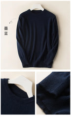 Men's Classic Cashmere Cotton Pullover Sweater – V-Neck & O-Neck