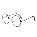 Retro Round Blue Light Blocking Glasses – Silver, Black & Gold